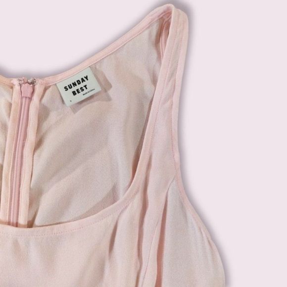 𝅺*NWT* Sunday Best Aritzia pink Honey Ryder Mini shift dress - Picture 3 of 13